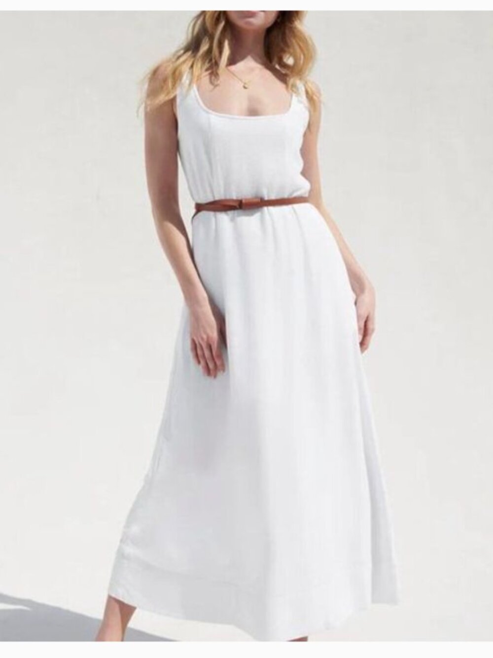 Splendid Collection WHITE LINED SUNDRESS NWT size small